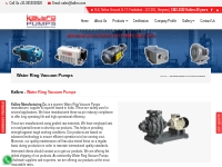 Water Ring Vacuum Pumps - Manufacturer   Supplier - Kalbro