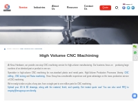 High-volume Manufacturing, One-stop CNC Machining Service - Kesu Hardw