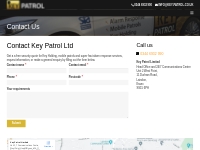Contact Us | Key Patrol Key Patrol Keyholding   Alarm