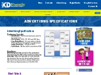Advertising Specifications Information | The Kid s Directory
