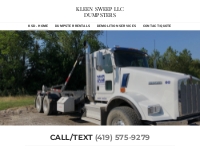 KLEEN SWEEP LLC DUMPSTERS - (419) 575-9279 Dumpster Rentals, Demolitio
