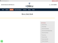 Brass Gate Hook - krishuhardware.com