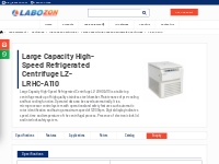 Large Capacity High-Speed Refrigerated Centrifuge LZ-LRHC-A110 | Laboz