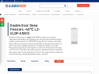 Double Door Deep Freezers -40℃ LZ-ULDF-A100D | Labozon