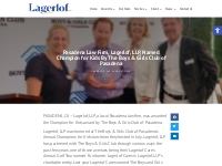 Pasadena Law Firm, Lagerlof, LLP, Named Champion for Kids By The Boys 