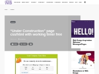  Under Construction  page css/html with working timer free - Land-of-W