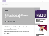 Getting started with blogging (62 useful articles) - Land-of-Web
