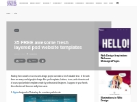 35 FREE awesome fresh layered psd website templates  - Land-of-Web