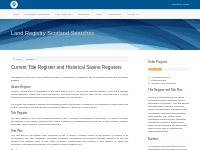 Order Online | Scotland | Current Title Register and Historical Sasine