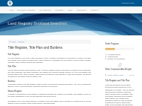 Order Online | Scotland | Title Register, Title Plan and BurdensSearch
