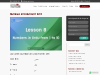 Numbers in Urdu from 1 to 10 - Languages Tutor