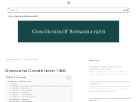 Constitution of Botswana 1966 - LawGlobal Hub