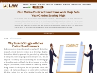 The Best Contract Law Homework Help by PhD Qualified Tutors