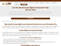 Human Rights Law Homework Help | Chat Directly with Law Experts