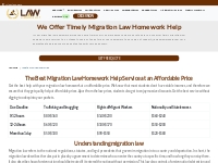 Migration Law Homework Help | Hire Top Law Experts