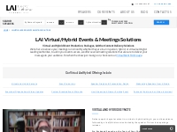 LAI Virtual/Hybrid Events   Meetings Solutions | Leading Authorities