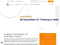  LearNow | Essentials IoT Training In India