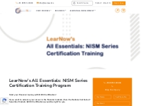  LearNow | NISM Series Certification Training