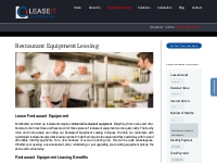 Restaurant Equipment Leasing | Leaseit Corp