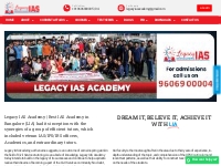 Best IAS Academy in Bangalore, Karnataka India| Legacy IAS Academy