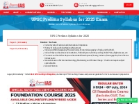 UPSC Prelims Syllabus for 2025 Exam | Legacy IAS Academy