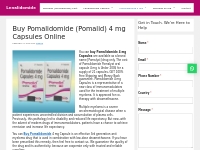 Check Deals, Cost and Buy Pomalidomide [Pomalid] 4 mg Capsules Online
