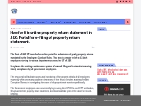 How for file online property return statement in J K: Portal for e-fil