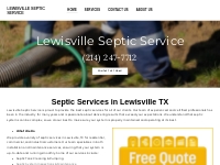 LEWISVILLE SEPTIC SERVICE - Septic Services in Lewisville TX