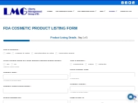 FDA COSMETIC PRODUCT LISTING FORM