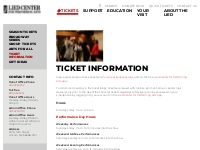 Ticket Information | Lied Center for Performing Arts, Lincoln NE