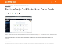 Five Linux-Ready, Cost-Effective Server Control Panels - Linux.com