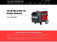 Small Generator for Rent in Chennai  | Generator Rental in chennai