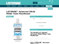 Listerine® Advanced White Milder Taste Mouthwash | Listerine®