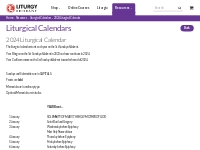 Liturgy Brisbane - 2024 Liturgical Calendar