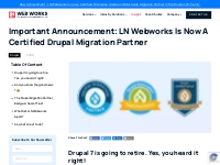 LN Webworks is Now a Certified Drupal Migration Partner | Important An
