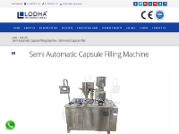 Lodha Pharma Filling Machine to Fill 25000 to 47000 Capsules/Hour