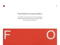 Ford logo presentation book by Paul Rand | Logo Design Love