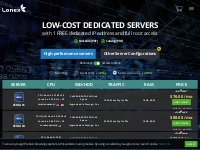 Low-cost dedicated servers with full root access | Lonex