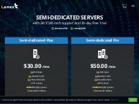 Semi-dedicated servers with a 30-day Free Trial | Lonex