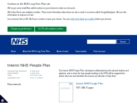 NHS Long Term Plan   Interim NHS People Plan