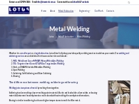 Metal Welding Services You Can Trust | Lotus Steel