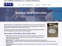 Stainless Steel Fabrication - Lotus