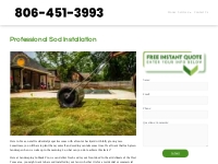 SOD Installation - Landscaping Lubbock Pro