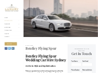 Bentley Wedding Car Hire Sydney | Luxury Wedding Cars