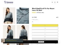 Black Hand Dyed Tie Dye Rayon Loose Fit Shirt   Maaesa Clothing