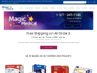 Buy Adult Diapers, Wipes   Chux, Free 1-3 day Shipping | Magic Medical