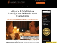 Alimony Private Investigator in NJ   PA to Prove Cohabitation