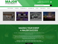 Event Services | Major Entertainments Ltd | England