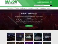 Event Services | Major Entertainments Ltd | Gloucestershire