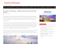 Best Time to Visit Malaysia 2024 - Explore Malaysia